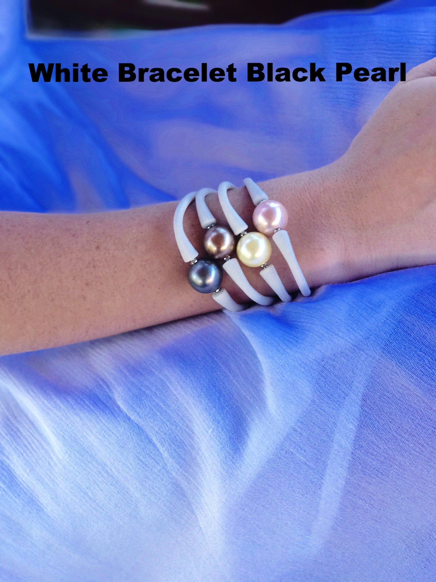 Silicone pearl online bracelet