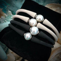 Easy Fit Silicone Cultured South Sea Pearl Bracelet