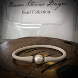 Easy Fit Silicone Cultured South Sea Pearl Bracelet