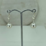 Cultured Broome Pearl Sterling Silver Safety Hook Earrings