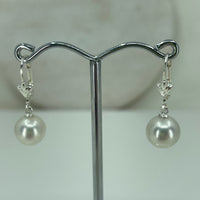 Cultured Broome Pearl Sterling Silver Safety Hook Earrings