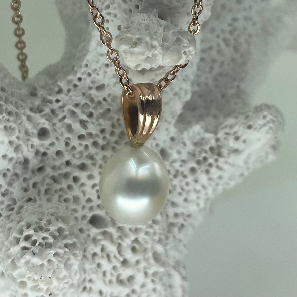9ct Rose Gold Broome Pearl Pendant