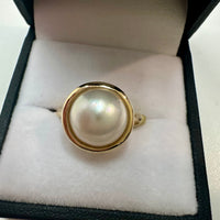 South Sea Mabe Pearl 14ct Ring