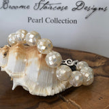 Shell Pearl with Mother of Pearl Inlay Strand Bracelet