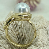 9ct Gold Broome Pearl Wave Ring