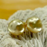 18ct Broome Keshi Pearl Earring Studs