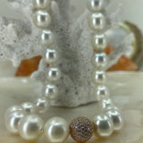 Cultured Broome Pearl Strand Rose gold CZ Clasp