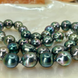 Tahitian South Sea Pearl Strand 9ct White Gold Ball Clasp