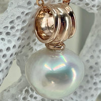 Broome Large Triangle Pearl 9ct Rose Gold Pendant