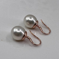 Broome Pearl 9ct Rose Gold Hook Earrings