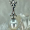 9ct White Gold and Diamond  Broome Pearl Pendant