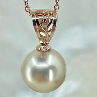 9ct Rose Gold Broome Pearl Heart Pendant