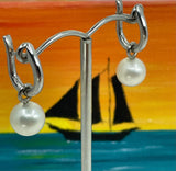 Broome Pearl Sterling Silver Huggies Earrings