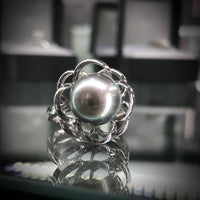 Tahitian Pearl Sterling Silver Ring