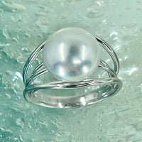 Sterling Silver Broome Pearl Ring 