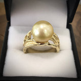Golden South Sea Pearl 'Tidal Moon' Ring