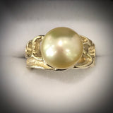 Golden South Sea Pearl 9ct Gold Ring