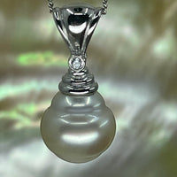 Broome Pearl Sterling Silver Cubic Zirconia Pendant