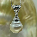 Broome Pearl Sterling Silver Cubic Zirconia Pendant