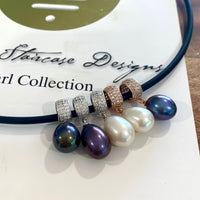 Cultured Freshwater Pearl CZ Pendant