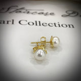 Cultured Freshwater Petite White Pearl Studs