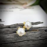 Cultured Freshwater Petite White Pearl Studs