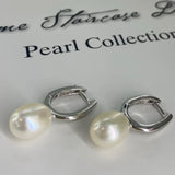 Cultured Freshwater Pearl Huggie Earrings