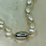 Cultured Freshwater Strand Silver Ball Clasp