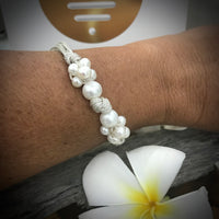 Cultured Freshwater Pearl Multi Strand Silk Bracelet