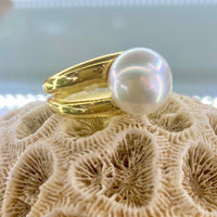 Broome Pearl Ring 18ct electroplated