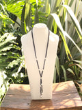 Cultured Pearl Silk Ribbon Lariat Necklace