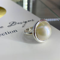 South Sea Sterling Silver Mabe Pearl Ring 