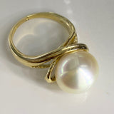 Golden South Sea Pearl Ring 