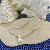 Sterling Silver South Sea Pearl  Bracelet 