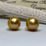 9ct Golden South Sea Pearl Earring Studs
