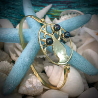 Cultured Freshwater Pearl  Boab Design Bangle