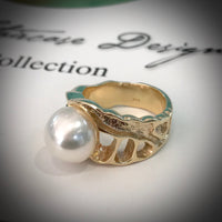 Gold Broome Pearl Ring 