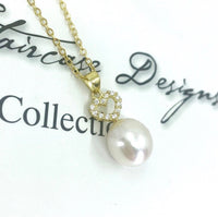 Cultured Freshwater Pearl Heart Pendant 