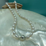 Cultured Freshwater Strand Silver Ball Clasp