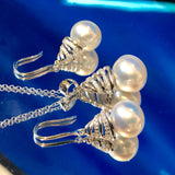 Broome Staircase to the Moon Pearl Pendant and Earring Set