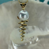 Cultured Broome Pearl 9ct Gold Staircase Big Moon Rising Large