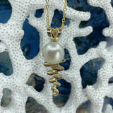 Cultured Broome Pearl 9ct Gold Staircase Big Moon Rising
