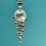 Cultured Broome Pearl 9ct White Gold Staircase Big Moon Rising