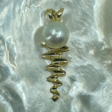 Cultured Broome Pearl 9ct Gold Staircase Big Moon Rising