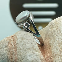 Cultured Freshwater 925 Pearl Ring Flat Button