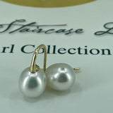 Cultured Broome Pearl 9ct Gold Hooks Earrings