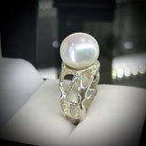 925 Broome Pearl Sterling Silver Ring "Chunky Style"