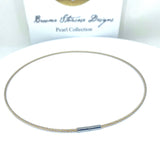 Gold Stainless Steel Wire Necklace  