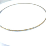 Gold Stainless Steel Wire Necklace 