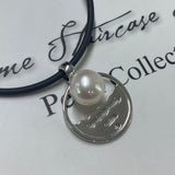 Pearl Pendant Barred Creek Staircase to the Moon (white,s/s)